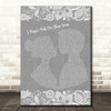 Brian Wilson I Wasnt Made For These Times Burlap & Lace Grey Song Lyric Print