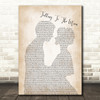 Bruno Mars Talking To The Moon Man Lady Bride Groom Wedding Song Lyric Print