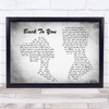 Bryan Adams Back To You Man Lady Couple Grey Song Lyric Quote Print