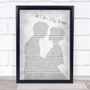 Bryan Adams Do I Have To Say The Words Grey Song Man Lady Bride Groom Print
