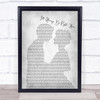 Bryan Adams I'll Always Be Right There Man Lady Bride Groom Grey Song Print