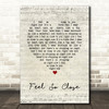 Calvin Harris Feel So Close Script Heart Song Lyric Print