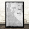 Celine Dion I'm Your Lady Man Lady Dancing Grey Song Lyric Quote Print