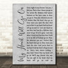 Celine Dion My Heart Will Go On Rustic Script Grey Song Lyric Quote Print