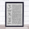 Charlie Puth I Won't Tell A Soul Rustic Script Grey Song Lyric Quote Print
