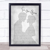 Charlie Puth See You Again Man Lady Bride Groom Wedding Grey Print