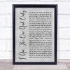 Chesney Hawkes I Am The One And Only Rustic Script Grey Song Lyric Quote Print