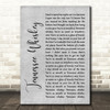 Chris Stapleton Tennessee Whiskey Rustic Script Grey Song Lyric Quote Print
