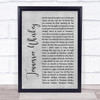 Chris Stapleton Tennessee Whiskey Rustic Script Grey Song Lyric Quote Print