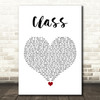Class The LaFontaines White Heart Song Lyric Print