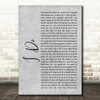 Colbie Caillat I Do Rustic Script Grey Song Lyric Quote Print