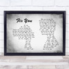 Coldplay Fix You Man Lady Couple Grey Song Lyric Quote Print