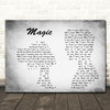 Coldplay Magic Man Lady Couple Grey Song Lyric Quote Print