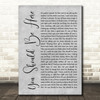 Cole Swindell You Should Be Here Rustic Script Grey Song Lyric Quote Print