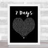 Craig David 7 Days Black Heart Song Lyric Print