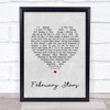 Foo Fighters February Stars Grey Heart Song Lyric Quote Print