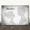 Dan + Shay Speechless Man Lady Couple Grey Song Lyric Quote Print