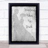 Dan Hill Sometimes When We Touch Man Lady Dancing Grey Song Lyric Quote Print