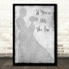 Daniel Bedingfield If You're Not The One Man Lady Dancing Grey Song Lyric Print