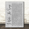 David Cassidy I Write The Grey Songs Rustic Script Grey Song Lyric Quote Print