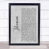 David Guetta Ft Sia Titanium Rustic Script Grey Song Lyric Print