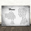 Depeche Mode Home Man Lady Couple Grey Song Lyric Quote Print