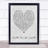 Could You Be Loved Bob Marley Grey Heart Song Lyric Quote Print