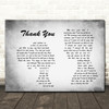 Dido Thank You Man Lady Couple Grey Song Lyric Quote Print