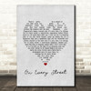 Dire Straits On Every Street Grey Heart Song Lyric Print