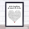 DORIS TROY I'll Do Anything (He Want's Me To Do) White Heart Song Lyric Print
