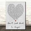 Don't Look Back In Anger Oasis Grey Heart Song Lyric Quote Print