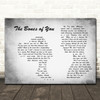 Elbow The Bones of You Man Lady Couple Grey Song Lyric Quote Print