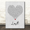 Michael Buble Lost Grey Heart Song Lyric Quote Print