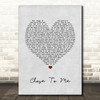 Ellie Goulding, Diplo, Swae Lee Close To Me Grey Heart Song Lyric Print