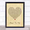 Ellie Goulding, Diplo, Swae Lee Close To Me Vintage Heart Song Lyric Print