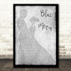 Elvis Presley Blue Moon Man Lady Dancing Grey Song Lyric Quote Print