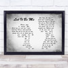 Elvis Presley Let It Be Me Man Lady Couple Grey Song Lyric Print