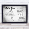 Elvis Presley Only You Man Lady Couple Grey Song Lyric Quote Print
