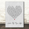 Queen Love Of My Life Grey Heart Song Lyric Quote Print
