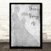 Elvis Presley There's Always Me Man Lady Dancing Grey Song Lyric Quote Print