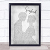 Eva Cassidy Grey Songbird Grey Song Lyric Man Lady Bride Groom Wedding Print