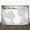 Extreme More Than Words Man Lady Couple Grey Song Lyric Print