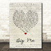Foo Fighters Big Me Script Heart Song Lyric Print