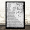 Foreigner Waiting For A Girl Like You Man Lady Dancing Grey Song Lyric Print