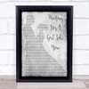 Foreigner Waiting For A Girl Like You Man Lady Dancing Grey Song Lyric Print