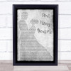 Frances Don't Worry About Me Man Lady Dancing Grey Song Lyric Print
