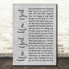 Frank Sinatra New York, New York Rustic Script Grey Song Lyric Print