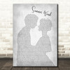 Frank Sinatra Summer Wind Man Lady Bride Groom Wedding Grey Song Lyric Print
