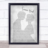 Frank Sinatra Summer Wind Man Lady Bride Groom Wedding Grey Song Lyric Print