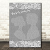 Frank Sinatra This Is My Lovely Day Burlap & Lace Grey Song Lyric Print